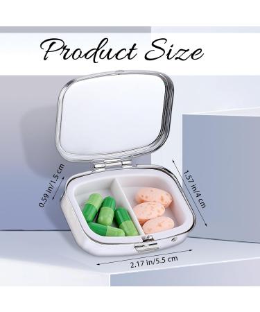 Sibba 2 Compartment Stainless Steel Pill Box - Stylish Travel Organizer for Tablets & Prescriptions | Moisture Proof | Perfect for Purse & Pocket - Buy Online on GoSupps.com