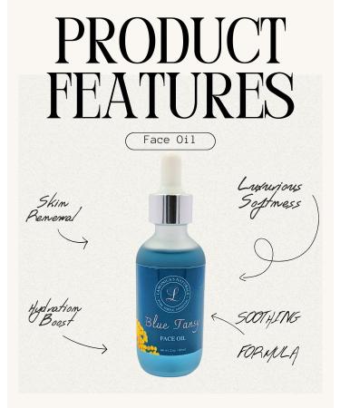 Blue Tansy Face Oil Calming & Clarifying Facial Oil Serum with Blueberry Acai Jojoba & Moringa Redness Relief Acne Support & Sensitive Skin Care 2oz - Buy Online on GoSupps.com