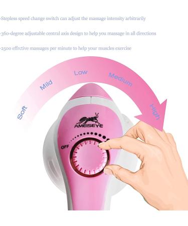 Handheld Cellulite Remover & Electric Massager Set with Bamboo Make-Up Spray Bottle - Pink | Pack of 3 | 8.5 x 6.38 x 5.04 inches - Buy Online on GoSupps.com