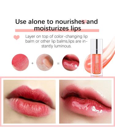 Hydrating Lip Glow Oil | Tinted Lip Balm | Long-Lasting Nourishing Lip Oil | Glitter Shine Primer Lip Tint - Buy Online on GoSupps.com