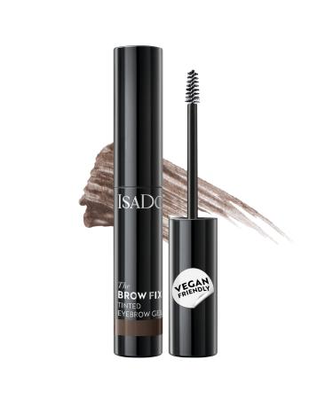 Isadora IsaDora Eyebrow Gel with Precision Brush - Easy Setting and Long Lasting Result - For Defined Full Brows - Eyebrow Laminating - Medium Brown Eyebrow Gel