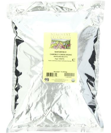 Starwest Botanicals Organic Chamomile Flowers (Croatia), 1-pound Bag