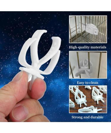 6PCS Plastic Bird Cage Feeder Clips - Bird Cage Food Holder for Parrot, Budgie, Cockatoo, Macaw - Bird Cage Feeding Accessories - Buy Online on GoSupps.com