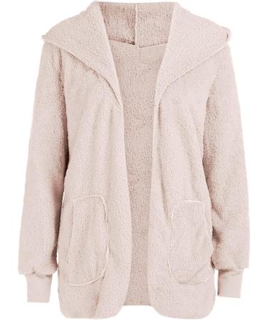 Shop Hanxiulin Oversized Plush Hoodie Jacket - Women s Winter Fleece Coat in Pink | Stylish & Cozy Quilted Warmth - Buy Online on GoSupps.com