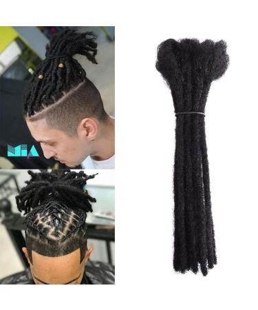 Natural Black Real Hair Dreadlock Extensions - 10 Strands 20cm Faux Locs for Men & Women | No Lifting Hip-Hop Style - Buy Online on GoSupps.com