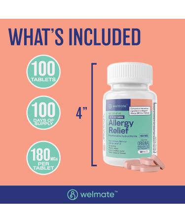 WELMATE Cold & Allergy Management Bundle: Maximum Strength Guaifenesin 1200mg Mucus Relief (100 Ct) + Fexofenadine HCl 180mg Non-Drowsy Allergy Relief (100 Ct) - Buy Online on GoSupps.com
