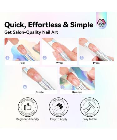 Buy Saviland Extra Long Nail Template - Professional Stencil Extension & Nail Shape Guide for Gel & Acrylic Nails | Self-Adhesive DIY Manicure - Buy Online on GoSupps.com