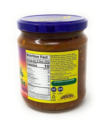 Sadie's of New Mexico Roasted Green Chile Hot Salsa 16oz - Authentic Southwest Flavor - Buy Online on GoSupps.com
