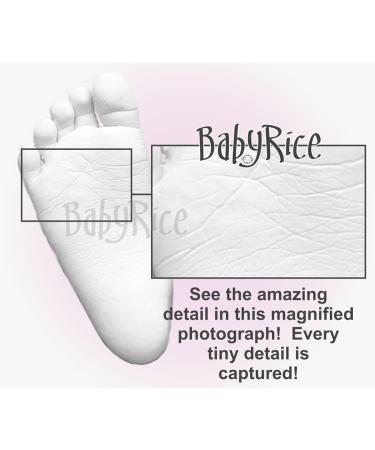 BabyRice Baby Casting Kit - 12x9 Shadow Box Display Frame, Silver Paint - Hand & Foot Casts (White/White) - Buy Online on GoSupps.com