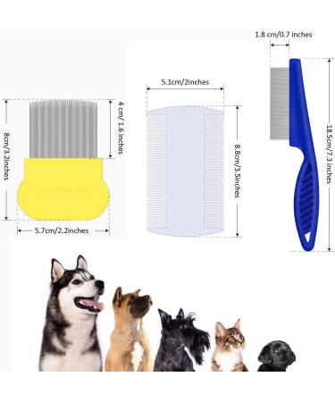 AOSEA 6 Pieces Flea Comb for Cats Dogs Lice Combs Fine Tooth Comb Grooming Set Remove Float Hair Tear Marks Tick Removal Tool White - Buy Online on GoSupps.com