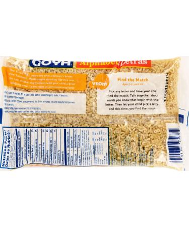 Goya Foods Alphabet Pasta 7 oz (Pack of 20) - Educational and Delicious Shapes for Kids - Buy Online on GoSupps.com