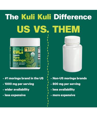 KULI KULI Organic Pure Moringa Capsules, 60 CT - Buy Online on GoSupps.com