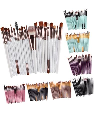 Angoily 20pc Makeup Purple Kit Make-up Tube Shadow Black Eye Toiletry Brush Tool Cosmetic Making Rod - Buy Online on GoSupps.com