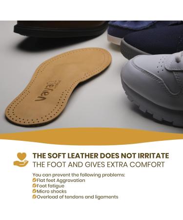 Vaya Anatomico Orthopedic Insoles with Activated Carbon for Flat Feet | Size 39 - Comfort & Support for Transverse & Longitudinal Arch - Buy Online on GoSupps.com