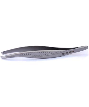 Staleks P-12 Eyebrow Tweezers with PVC Case | Precision Plucking Tool | 9.5 cm Length | International Shipping Available - Buy Online on GoSupps.com
