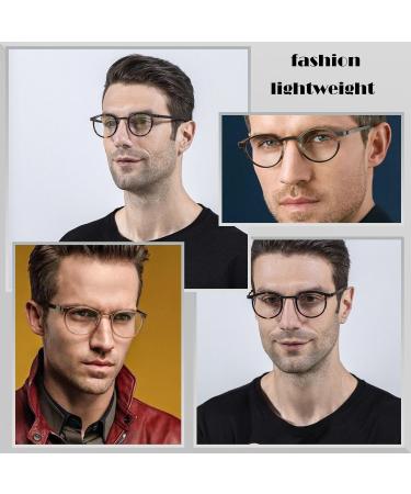 Buy Blue Light Blocking Glasses for Men & Women | Anti Eyestrain Round Eyewear for Gaming & Reading - Black D2 - Buy Online on GoSupps.com