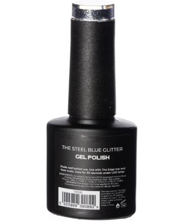 THE EDGE Gel Nail Polish 8ml - The Steel Blue Glitter - UV/LED Manicure/Pedicure for Salon & Home Use Highly Pigmented/Long Lasting/2-Coat Coverage - Buy Online on GoSupps.com