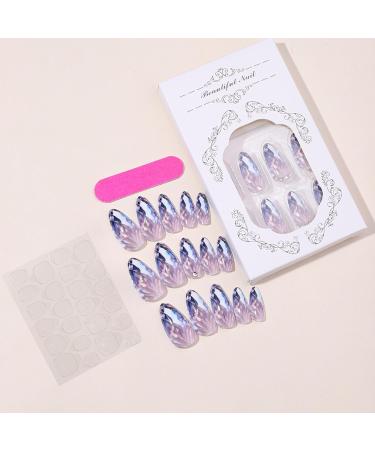 Almond Press on Nails - Medium Acrylic Fake Nails Almond Shape False Nails | Full Fake Nail Kit in 12 Sizes for Manicure Enthusiasts Home or Salon Use - Buy Online on GoSupps.com