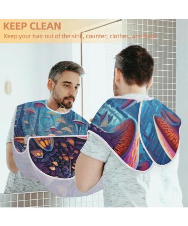 Mushroom Forest Beard Bib Apron - Beard Hair Catcher for Men | Perfect Gift for Father's Day Anniversary & Christmas - Includes 2 Suction Cups - Buy Online on GoSupps.com