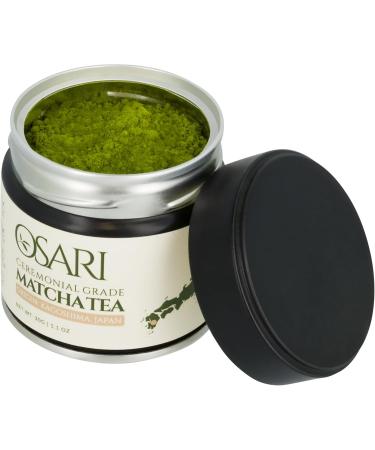 OSARI Ceremonial Matcha Powder 30g First harvest from Kagoshima Japan 100 pure lab tested Stoneground rich in antioxidants and soft umami flavor For matcha latte & tea 30 Grams - Buy Online on GoSupps.com