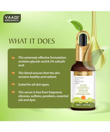 Anti Acne Face Serum | Glycolic & 2% Salicylic Acid - 30ml for Clear Skin - International Shipping Available - Buy Online on GoSupps.com