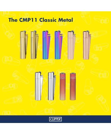 Clipper Reusable Lighter Classic Metal Refillable Lighters Silver Collection Display of 12 Units (Gift Box Included) Multi-Purpose Lighter Premium Quality Unique Packing Tool Everyday Use - Buy Online on GoSupps.com