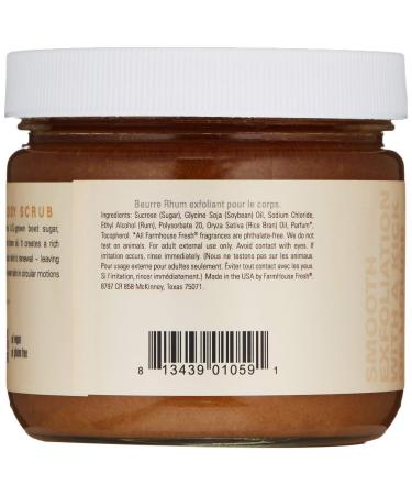 Farmhouse Fresh Butter Rum Body Scrub - 13.6 oz | Exfoliating & Nourishing | International Shipping Available - Buy Online on GoSupps.com