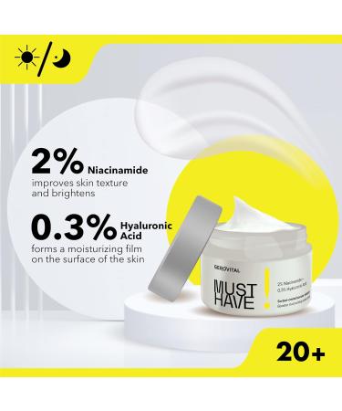 Farmec SA Grovital Must Have Sorbet moisturing creams with 2 nicinimids and hyaluronic acid antisripping cream elated hydrated and repaired skin 50 ml - Buy Online on GoSupps.com