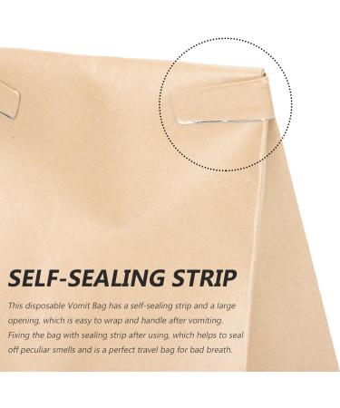 10pcs Kraft Paper Disposable Vomit Bags for Travel & Outdoors - Emesis Bag for Car & Morning Sickness - Buy Online on GoSupps.com