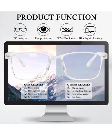 SRLWMYI Blue Light Filter Glasses for Men & Women | Gaming & Computer Safety Glasses | TR90 Unprescribed UV Protection - Buy Online on GoSupps.com