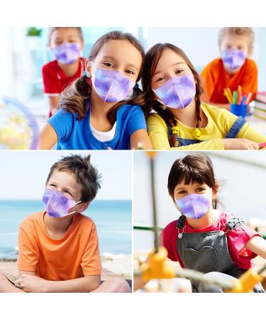 Kids KN95 Masks 30Pcs- Cute Design, 5 Ply, Breathable, 95% Filter Efficiency, Elastic Earloop, Nose Clip - Tie Dye for Boys and Girls - Buy Online on GoSupps.com