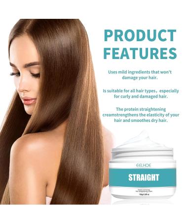 YEGBONG Keratin Hair Treatment Set - Hair Straightener Cream and Conditioner for Deep Repair - 2PCS Hair Mask for Dry Damaged Hair - Buy Online on GoSupps.com