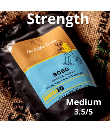The Coffee Twins - Bobo 1kg - Ethical Speciality Coffee Beans - Freshly Roasted - Brazil Guatemala Blend - Whole Beans - 100% Arabica - Roasted in the UK - Buy Online on GoSupps.com