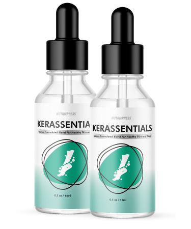 (2 Pack) Kerassentials Oil - Original Kerassentials For Fungus Toe Nails Lotion New And Advanced Kerassentials OilsFormula Reviews Applicator 60 Days Supply