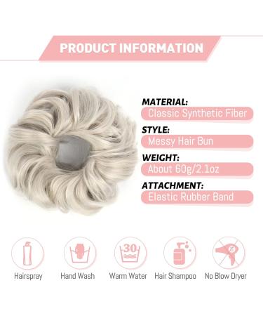 Vlasy Messy Bun Hair Piece | Curly Wavy Scrunchies Extensions Synthetic Chignons | 60g 111# Hair Accessories for Women and Girls - Buy Online on GoSupps.com