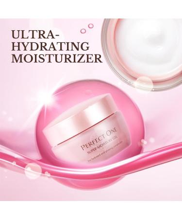 PERFECT ONE Super Moisture Gel - Japanese Facial Cream with Collagen & Hyaluronic Acid | Multi-Use Skincare for All | 1.76 oz (50g) | International Shipping Available - Buy Online on GoSupps.com