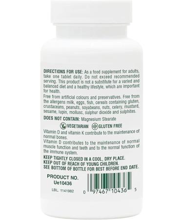 Natures Plus Vitamins D3 & K2-90 Tablets - Promotes Bone Support Immune Function Cardiovascular Health & Mood Balance - Vegetarian Gluten Free - 90 Servings - Buy Online on GoSupps.com