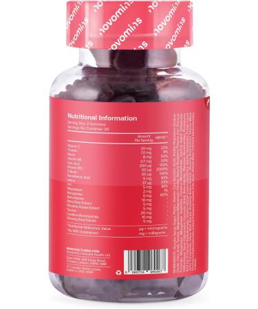 Energy Gummies Highly Effective Energy Drinks Tablets & Pills Caffeine Free Dietary Supplement for Running Cycling Training Made by Novomins - Buy Online on GoSupps.com