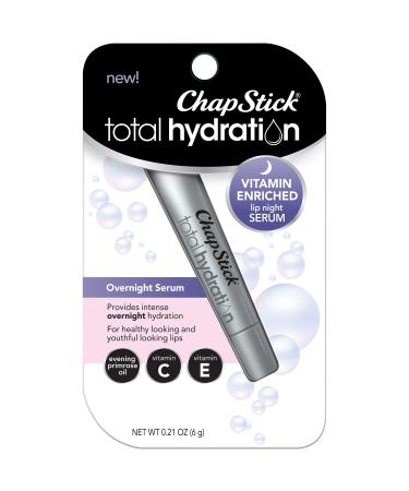 ChapStick Total Hydration Vitamin Enriched Lip Night Serum, Night Lip Serum for Overnight Lip Care - 0.21 Oz Overnight Serum