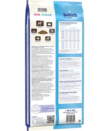 bosch HPC Mini Junior - Dry food for small breed puppies (up to 15 kg) - 1 x 15 kg - Buy Online on GoSupps.com