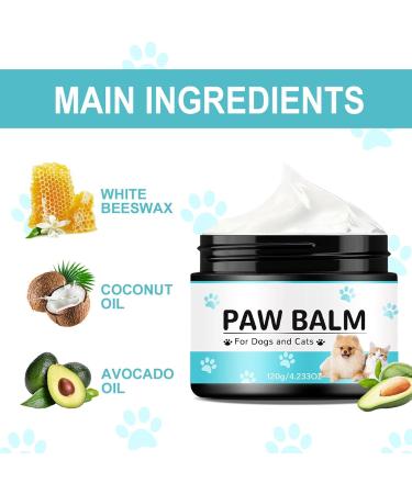Pet Foot Care Cream | Cat Butter Cream 120g Dog Paw Protection for Hot Sidewalks Moisturizer Licksafe Dog Paw Balm Protects Against - Buy Online on GoSupps.com