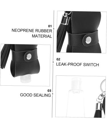 Didiseaon Shampoo Travel Container Perfume Bottle Set Holder Keychain Bottle Cover Keyring Silicone Bottle Caps Travel Hand Bottle Keychain Mini Perfume Bottle Water Bottle Cover 10x4.3cm Black - Buy Online on GoSupps.com