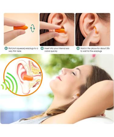 DOKERS 200 PCS Foam Ear Plugs Noise Cancelling Earplugs Individually Wrapped Ear Plugs Bulk Ear Reusable Plugs for Sleeping Noise Reduction Work Construction - Buy Online on GoSupps.com