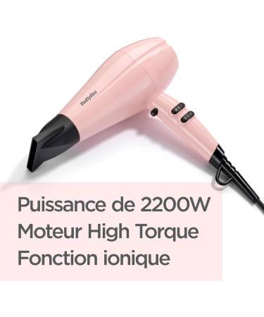 Babyliss Hair Dryer Blush Pink 2200W Light Design 5337PRE - Buy Online on GoSupps.com