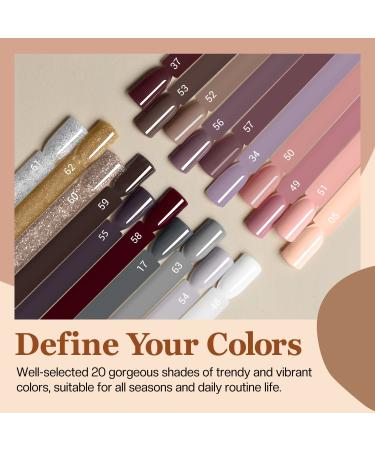 Modelones 32 Pcs Dip Powder Nail Kit - 20 Colors Starter Set for French Nail Art - Buy Online on GoSupps.com