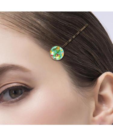 Handmade Glitter Crystal Hair Clips Set - 4 PCS Tropical Flower Hair Barrettes for Women and Girls - Buy Online on GoSupps.com