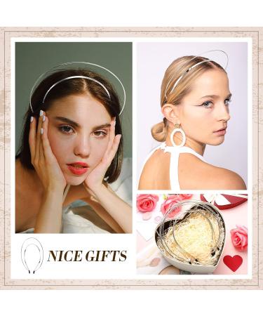 10 Pcs Angel Bridal Metal Headband - Halloween Costume Headpiece - Silver Double Wire Headband for Women and Girls - Buy Online on GoSupps.com