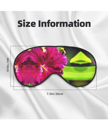 Hibiscus Flower Print Sleep Eye Mask | Soft Eyeshade for Travel & Napping | Perfect for Women & Men - Buy Online on GoSupps.com