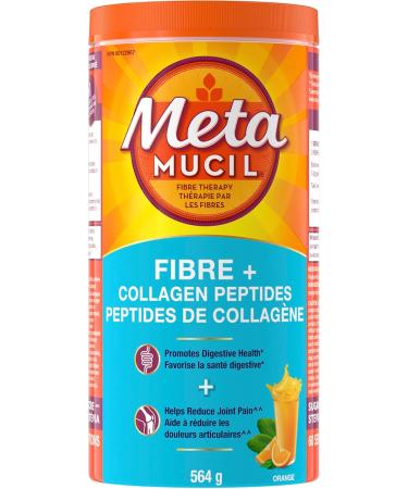Metamucil Daily Fibre + Collagen Peptides Psyllium Husk Powder Plant Based Sugar-Free with Stevia Orange Flavoured 60 Servings (564 g) SUPPLEMENT - Buy Online on GoSupps.com