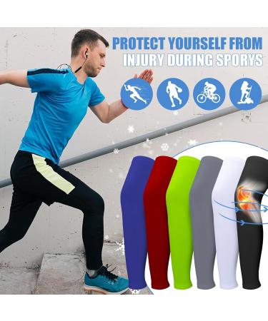 3 Pairs Leg Sleeves | Full Length Compression Knee Sleeves with Anti-Slip Silicone | Sports Performance & Support - Buy Online on GoSupps.com